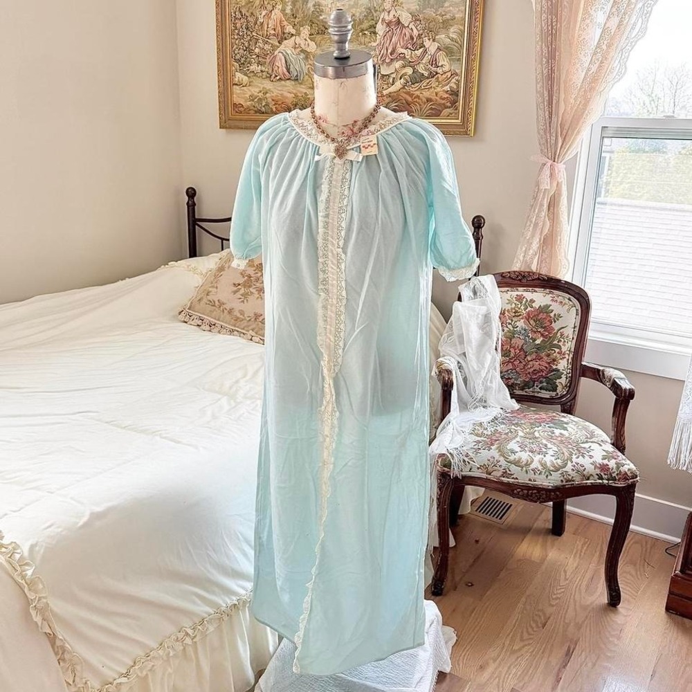 70s blue‎ nightgown